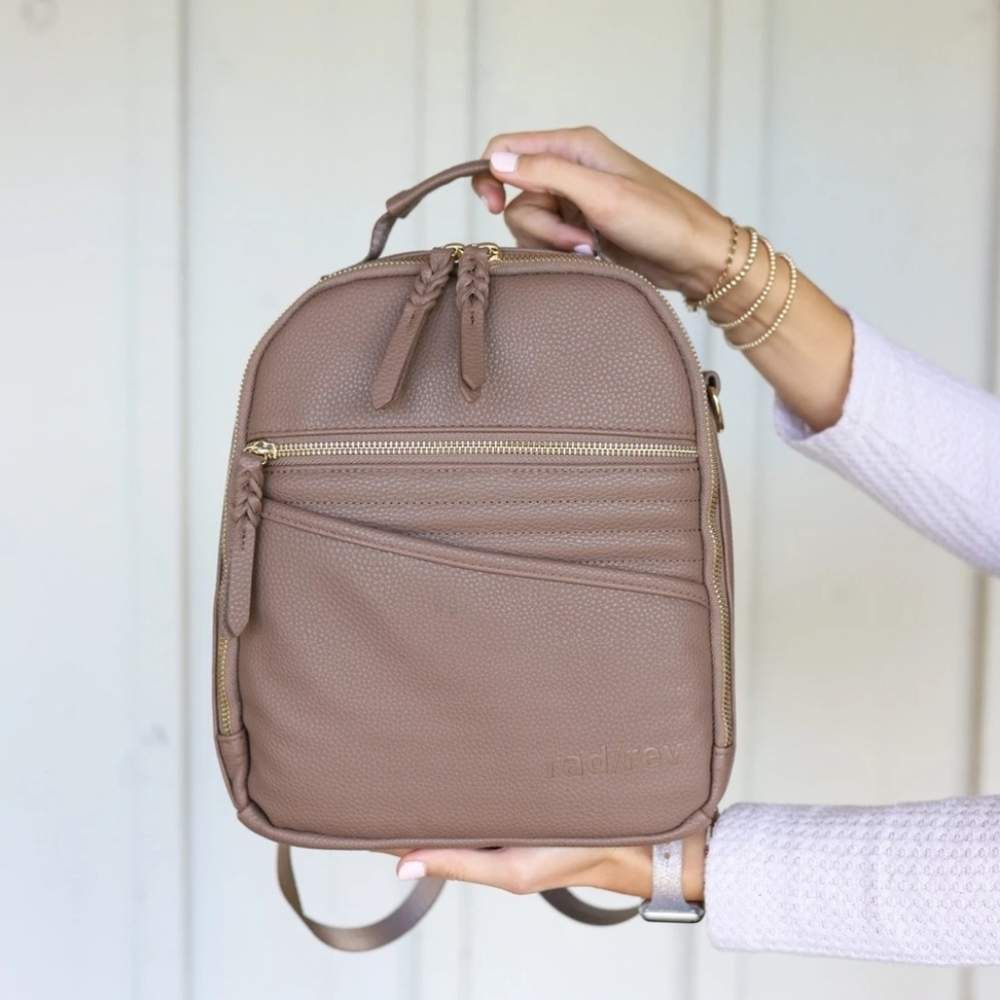 Like New Rad Rev Taupe Mini Backpack